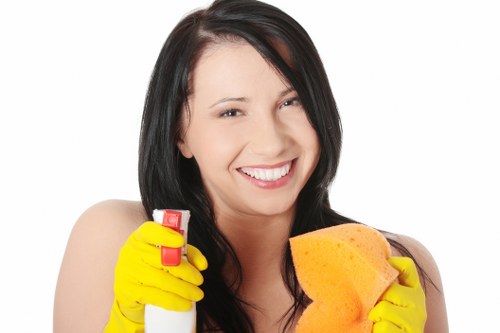 Cleaner checking a property for safety risks before cleaning